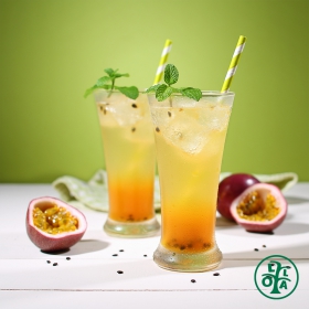 百香果氣泡飲
