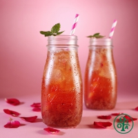 玫瑰花氣泡水